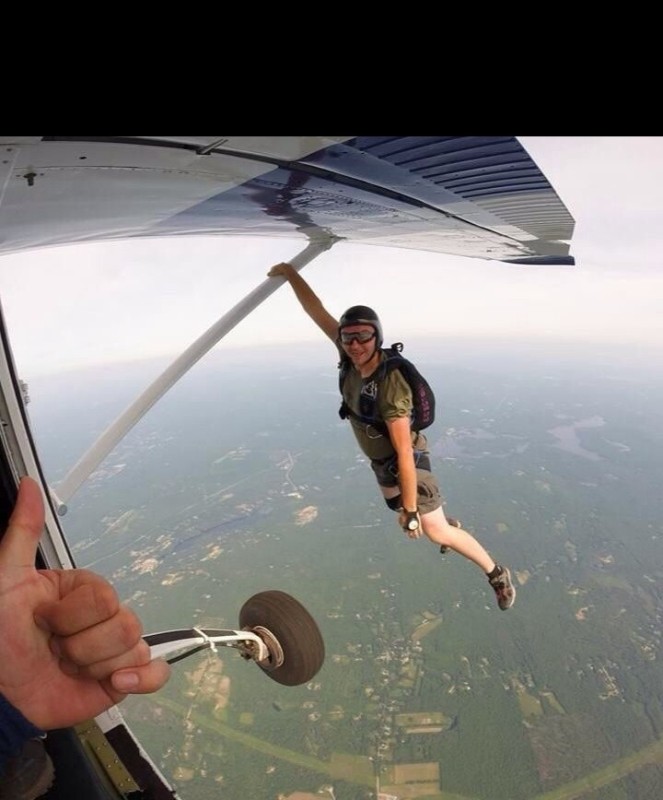 Create meme: parachute jump, to jump with a parachute, parachute in the air