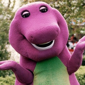 Create meme: dinosaur Barney, dinosaur, cartoon amiguito
