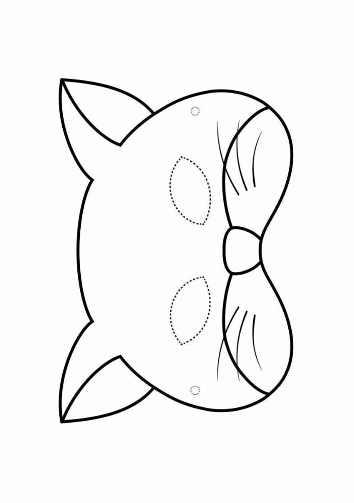 Create meme: mask template, stencil mask for children, cat mask for children