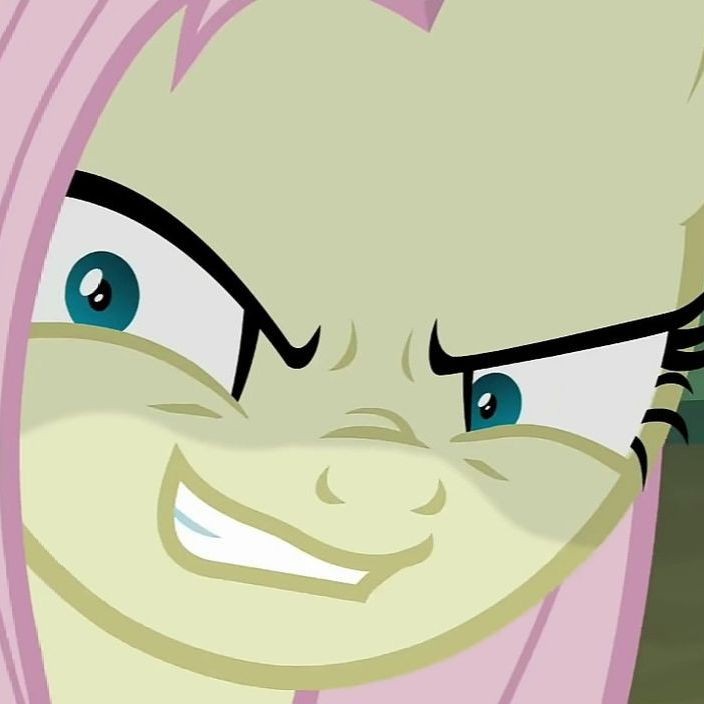 Create meme: fluttershy , pony evil fluttershy, fluttershy clone