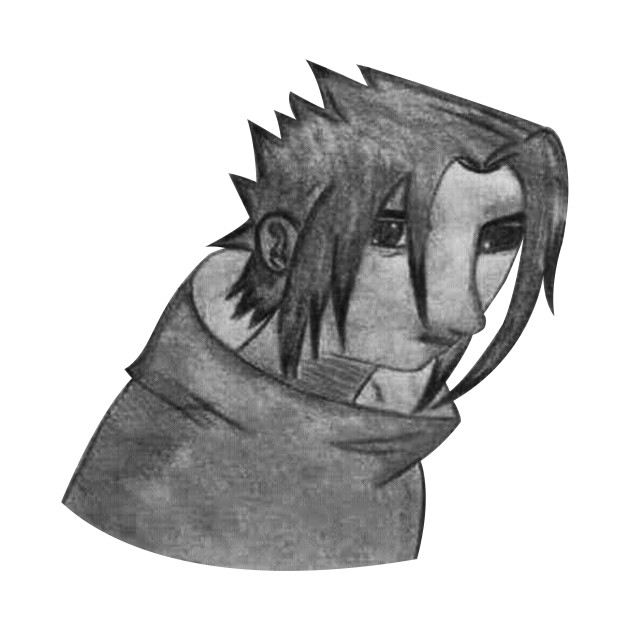 Create meme: sasuke pencil drawing, Sasuke with a pencil, sasuke drawings