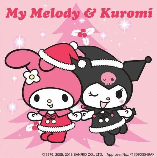 Create meme: hello kitty kuromi, my melody kuromi, hello kitty kuromi