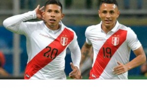 Create meme: Edison Flores locomotive, The Cup of America on football, the players of Peru