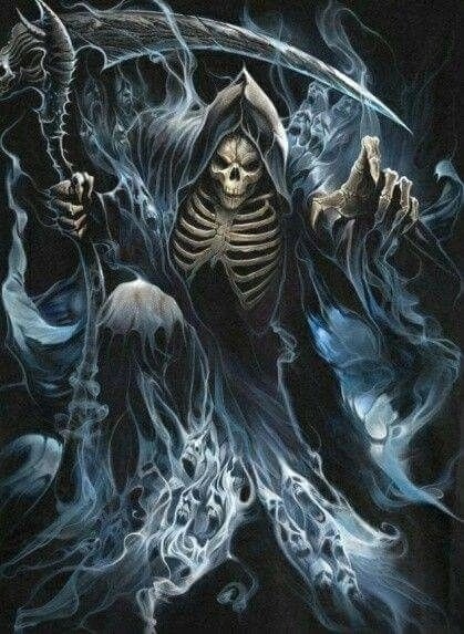 Создать мем: grim "death" reaper, череп смерти, мрачный жнец