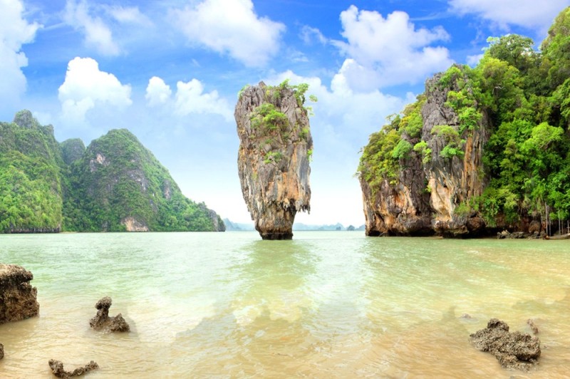 Create meme: Thailand phuket James Bond Island, James Bond Island in Thailand, painting James Bond Island Thailand