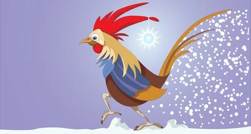 Create meme: the year of the rooster , screaming rooster new year, fiery cock 