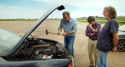 Create meme: Jeremy Clarkson , Jeremy Clarkson repairs a BMW, James May