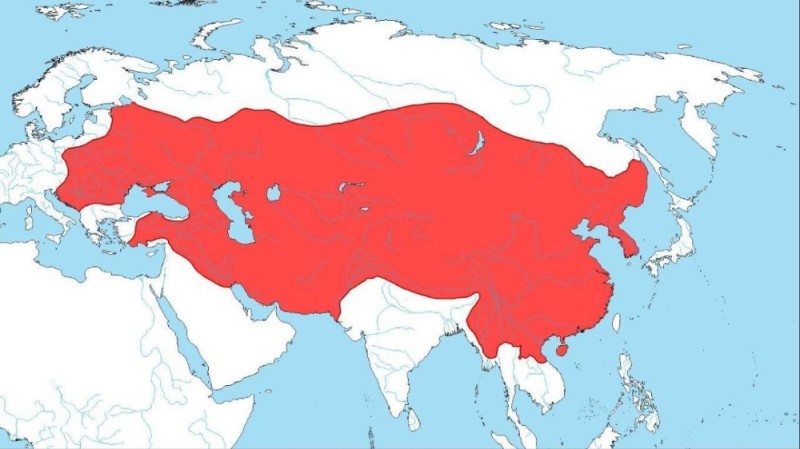 Создать мем: территория монгольской империи, границы монгольской империи, монгольская империя карта