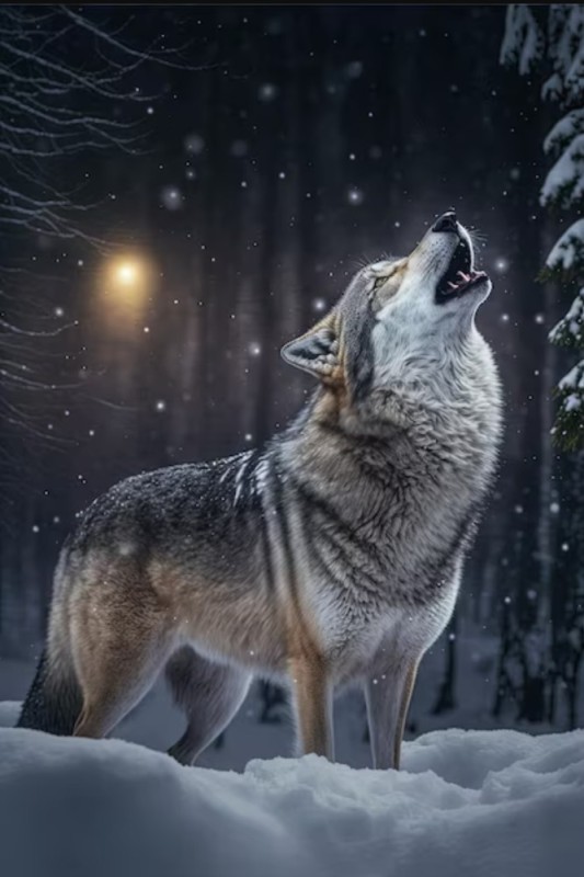 Создать мем: красивый волк, волк вой, серый волк