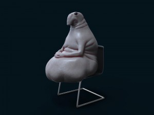 Создать мем: ждун скульптура, кресло ждун, ждун мем