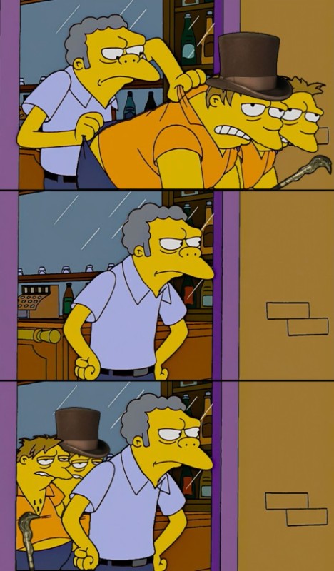Create meme: memes from the simpsons, the simpsons , MoE and Barney meme