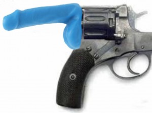 Create meme: a gun with a reverse barrel, revolver revolver