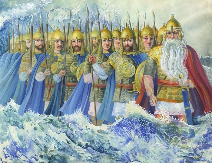 Create meme: 33 heroes from the tale of Tsar Saltan, thirty-three heroes and uncle Chernomor with them, the tale of 33 heroes