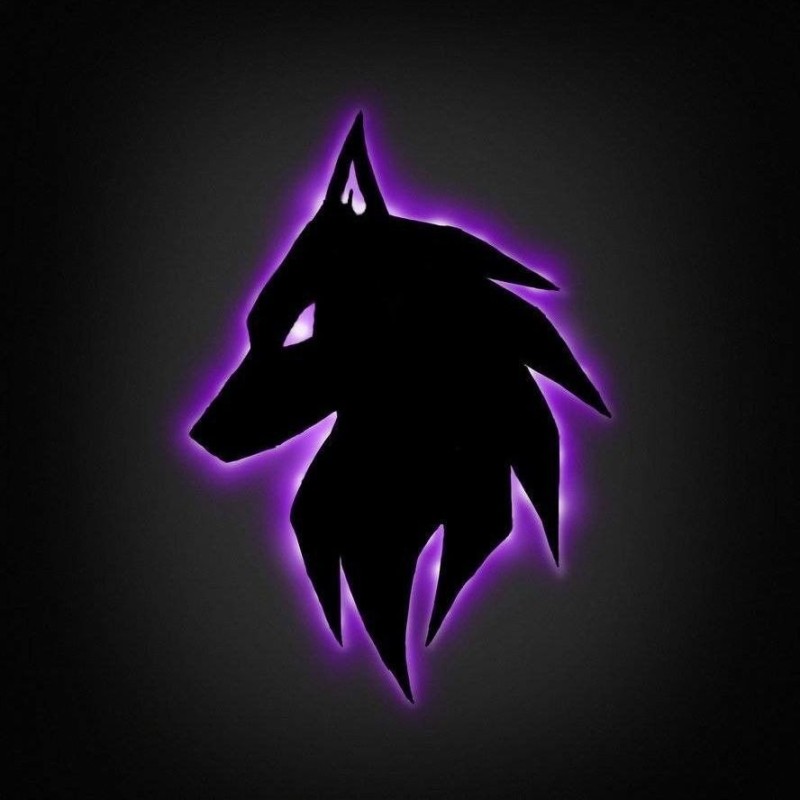Create meme: wolf purple standoff, purple wolf, neon wolf