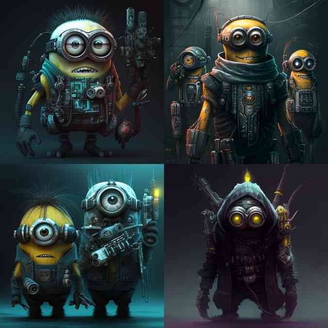 Создать мем: миньоны в космосе, minion, миньоны арт