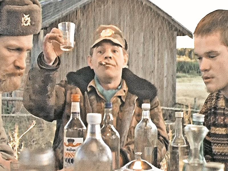 Create meme: vodka kuzmich, Russian vodka , Mikhalych of the national hunt