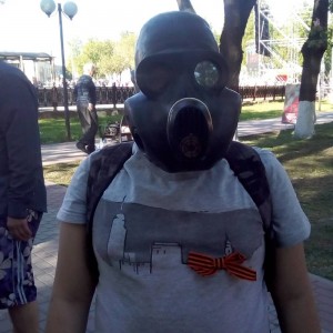 Create meme: People, gas mask