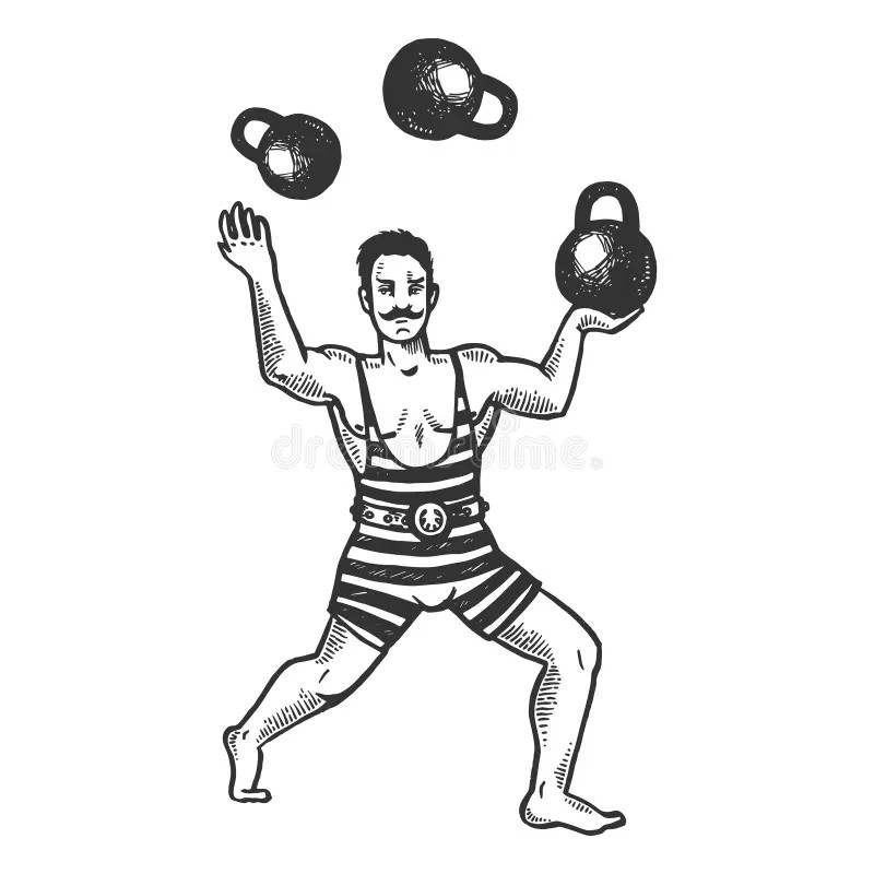 Create meme: kettlebell sport, strongman drawing, strongman drawing for children