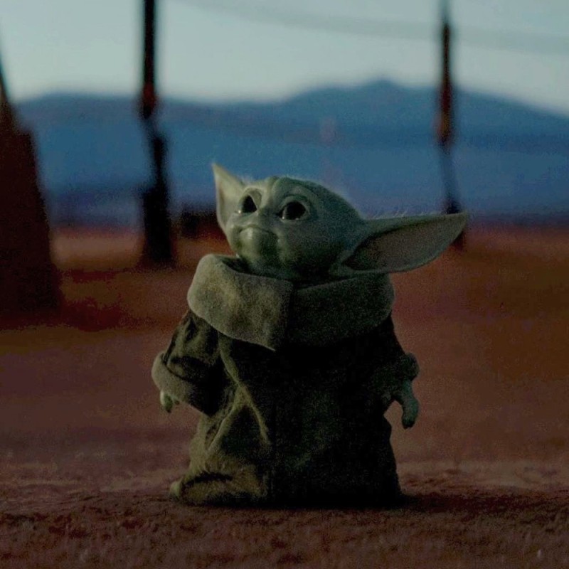 Create meme: iodine , baby yoda star wars, Yoda is small