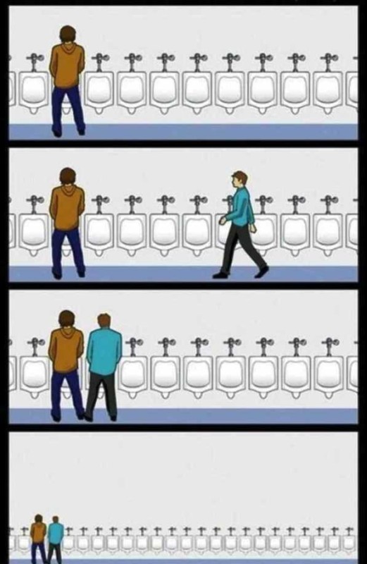 Create meme: meme with urinals template, memes, memes about the toilet