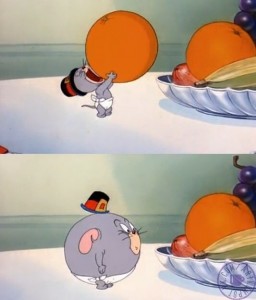 Create meme: frame from the movie, Tom and Jerry, fat Jerry
