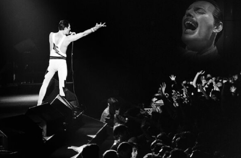 Create meme: Freddie mercury , Freddie Mercury on stage, queen freddie mercury