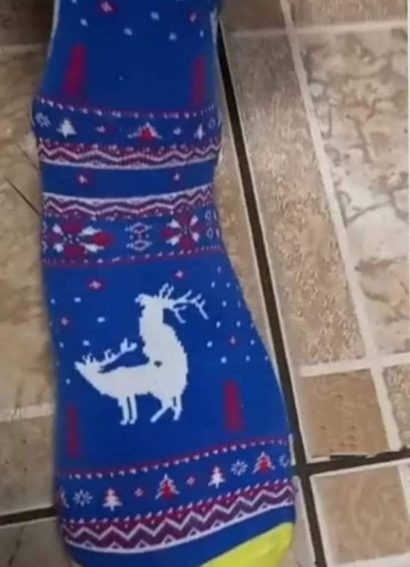 Create meme: socks with deer, socks , New Year's socks