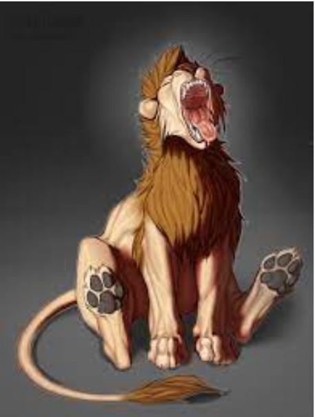 Create meme: Leo , female lion, manticore art