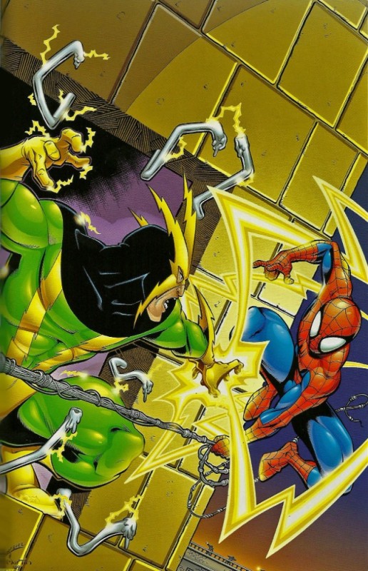 Создать мем: человек паук против электро комикс, супергерои комиксы, непобедимый человек-паук 1999 комиксы