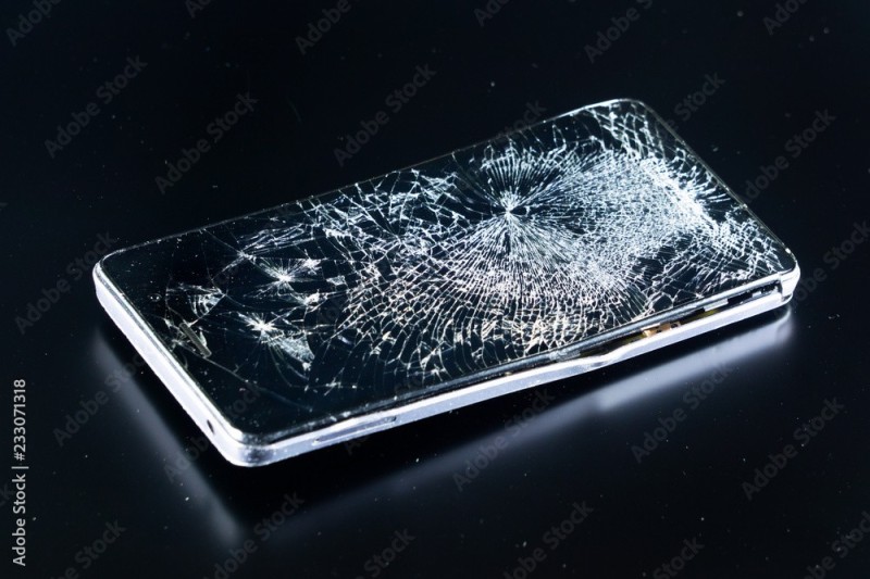Create meme: iphone smashed into trash, the glass on the phone , broken phone screen