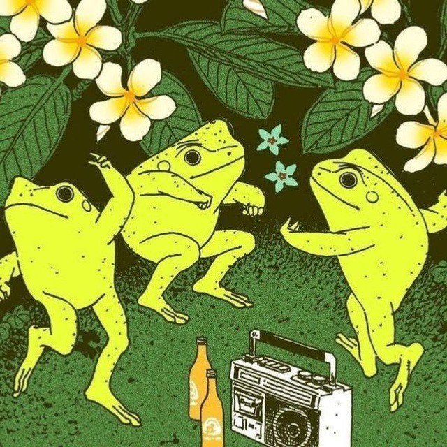 Создать мем: frog art, картина лягушка, арт лягушка
