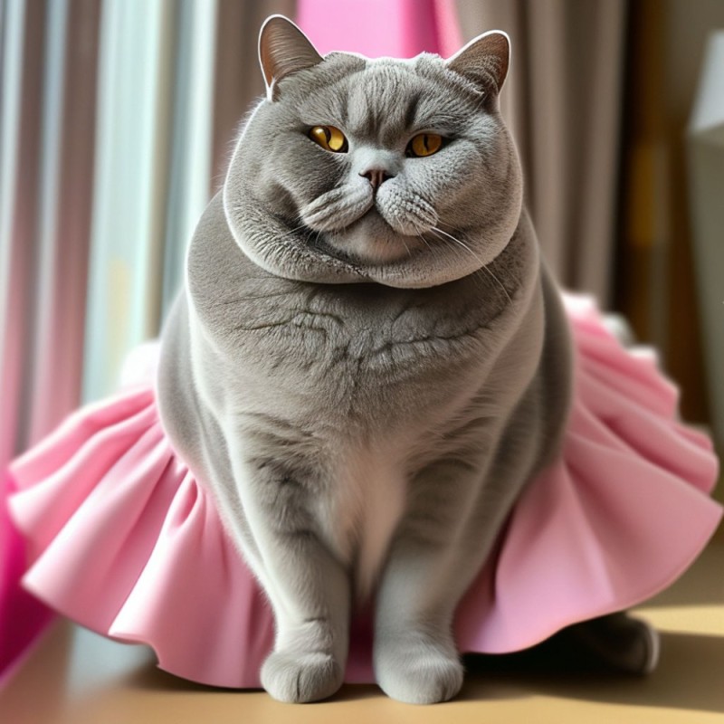 Create meme: British cat , cat of the British breed, fat british cat