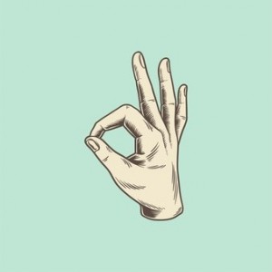 Create meme: hand illustration, finger, the OK sign with hand drawing
