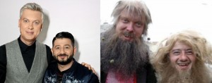 Create meme: beard our rush bum, homeless siphon and beard, Galustyan and Svetlakov