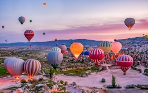 Create meme: Cappadocia Turkey balloons