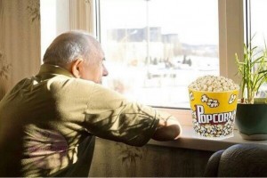 Create meme: a lonely old man, loneliness in old age, the old man at the window