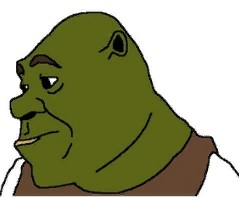 Create meme: Shrek, face Shrek sticker, Manny Shrek