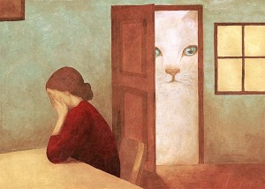 Создать мем: гигантский кот, картины художников, картины с кошками известных художников