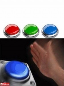 Create meme: red button, two buttons meme template, two-button meme