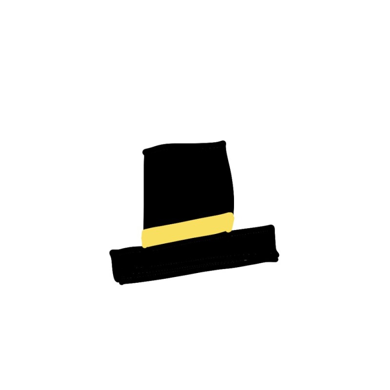 Create meme: hat cylinder, hat , Emoji hat