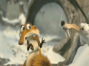 Create meme: from the ice age, ice age squirrel