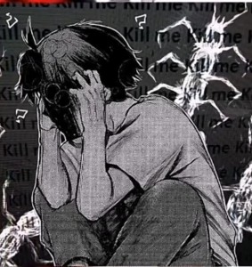 Создать мем: грустный аниме парень но скрывает это, аниме в слезах, аниме арты