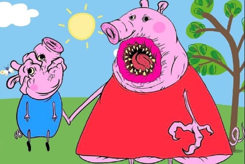 Create meme: cartoon peppa pig , peppa pig , peppa pig forbidden series