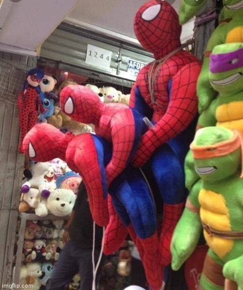 Create meme: Spider-Man, toys spider-man homecoming, spider-man jokes