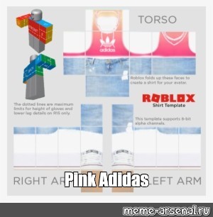 pink adidas roblox
