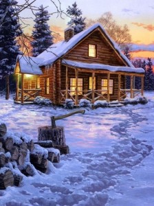 Создать мем: красивые зимние пейзажи, домик в деревне зимой, пейзаж зимний
