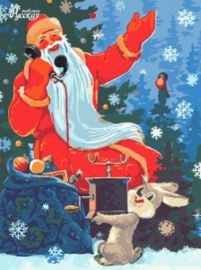 Create meme: Santa Claus, new year postcards of the USSR Morozko, Soviet new year cards