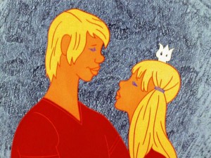 Создать мем: бременские музыканты мультфильм 1969 принцесса, трубадур и принцесса из бременских, бременские музыканты трубадур и принцесса