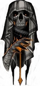 Create meme: tattoo death, grim reaper, the grim Reaper