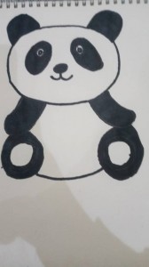 Создать мем: панда рисунок карандашом для срисовки, легкий рисунок пандочки, рисунки для детей пандочки легкие
